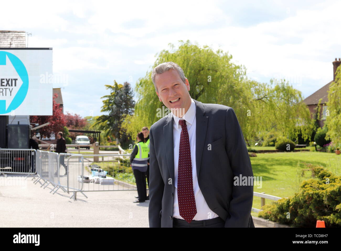 Brexit Nigel Farage, chef du parti à un Brexit Ann Widdecombe rallye parti aujourd'hui à Chester avec : Nathan Gill Où : Chester, Royaume-Uni Quand : 06 mai 2019 Source : WENN.com Banque D'Images