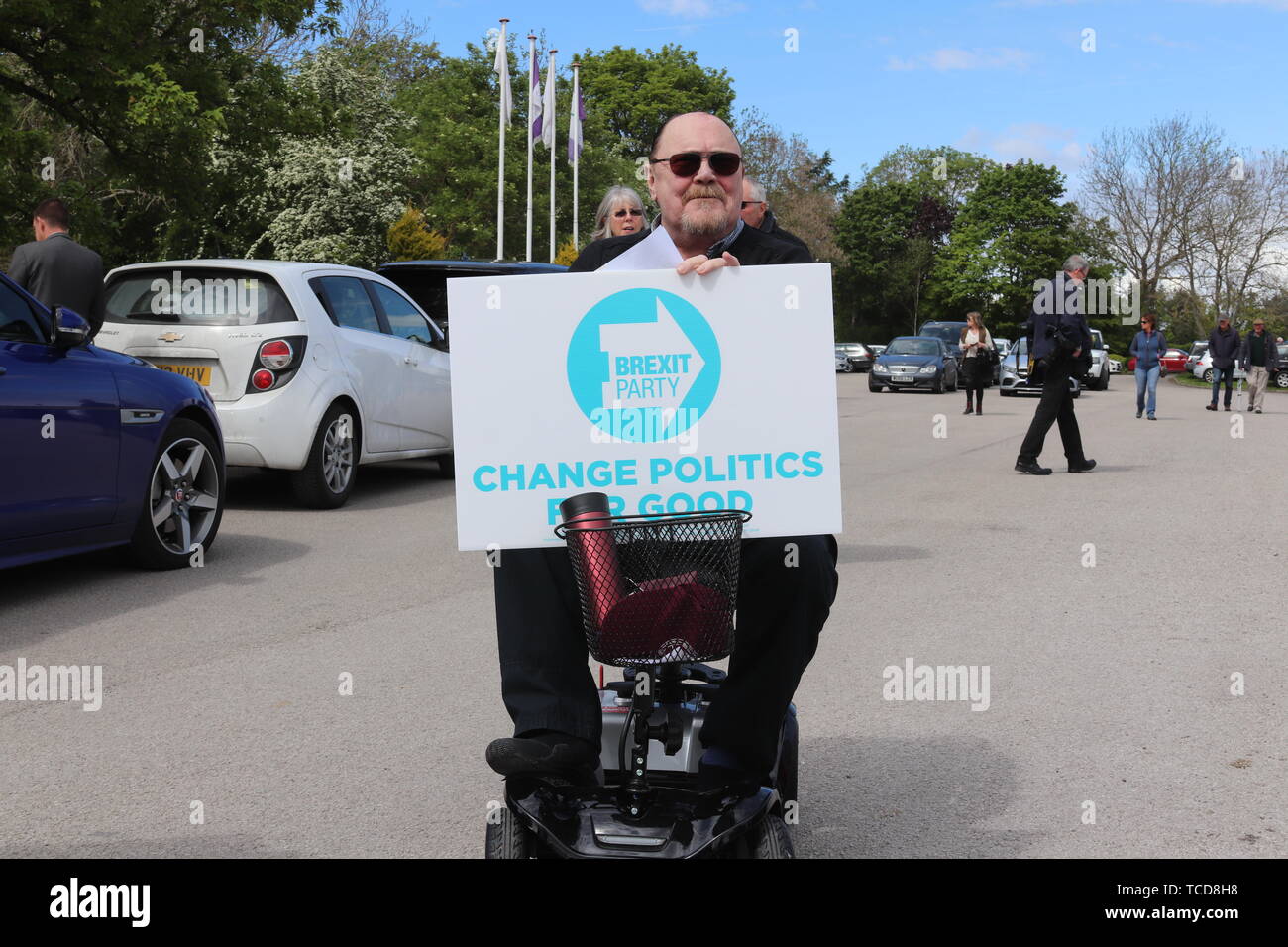 Brexit Nigel Farage, chef du parti à un Brexit Ann Widdecombe rallye parti aujourd'hui à Chester dispose d''atmosphère où : Chester, Royaume-Uni Quand : 06 mai 2019 Source : WENN.com Banque D'Images