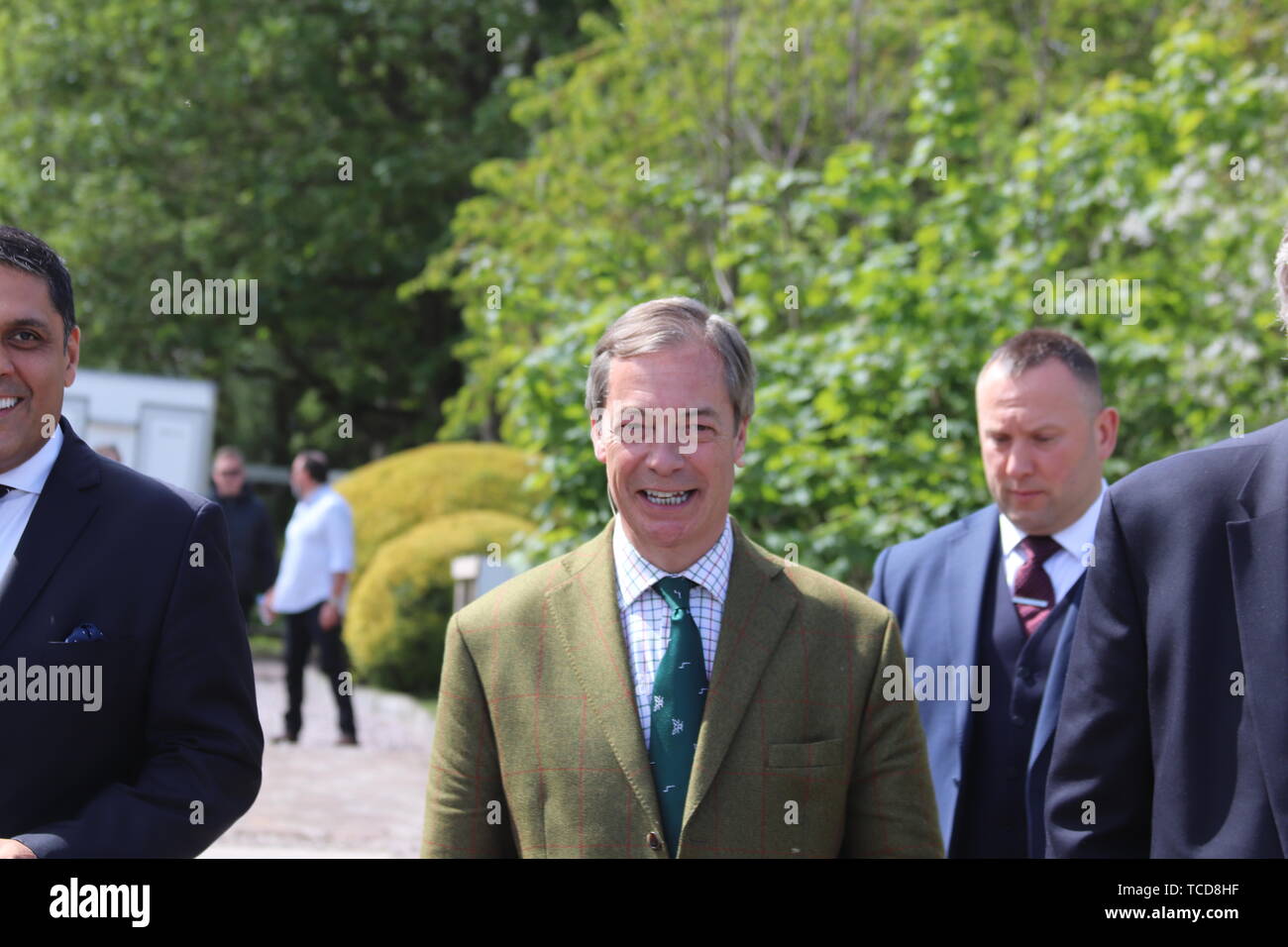 Brexit Nigel Farage, chef du parti à un Brexit Ann Widdecombe rallye parti aujourd'hui à Chester avec Nigel Farage : où : Chester, Royaume-Uni Quand : 06 mai 2019 Source : WENN.com Banque D'Images