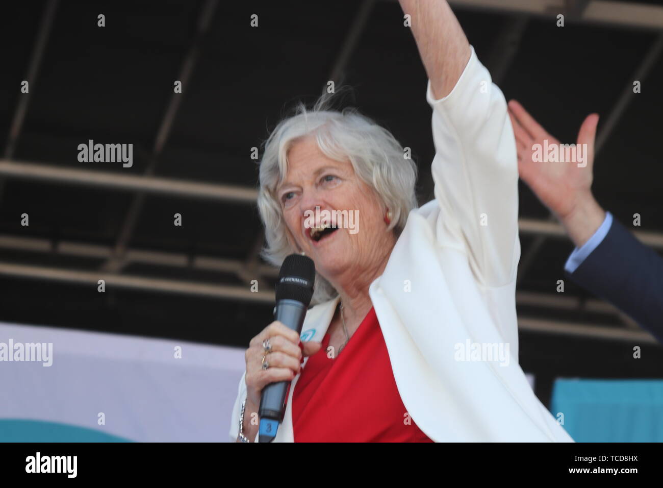 Brexit Nigel Farage, chef du parti à un Brexit Ann Widdecombe rallye parti aujourd'hui à Chester avec Ann Widdecombe : où : Chester, Royaume-Uni Quand : 06 mai 2019 Source : WENN.com Banque D'Images