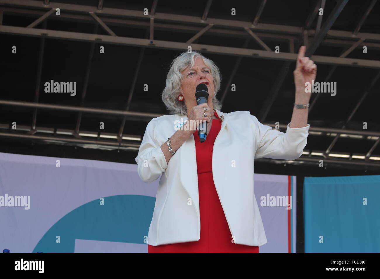 Brexit Nigel Farage, chef du parti à un Brexit Ann Widdecombe rallye parti aujourd'hui à Chester avec Ann Widdecombe : où : Chester, Royaume-Uni Quand : 06 mai 2019 Source : WENN.com Banque D'Images