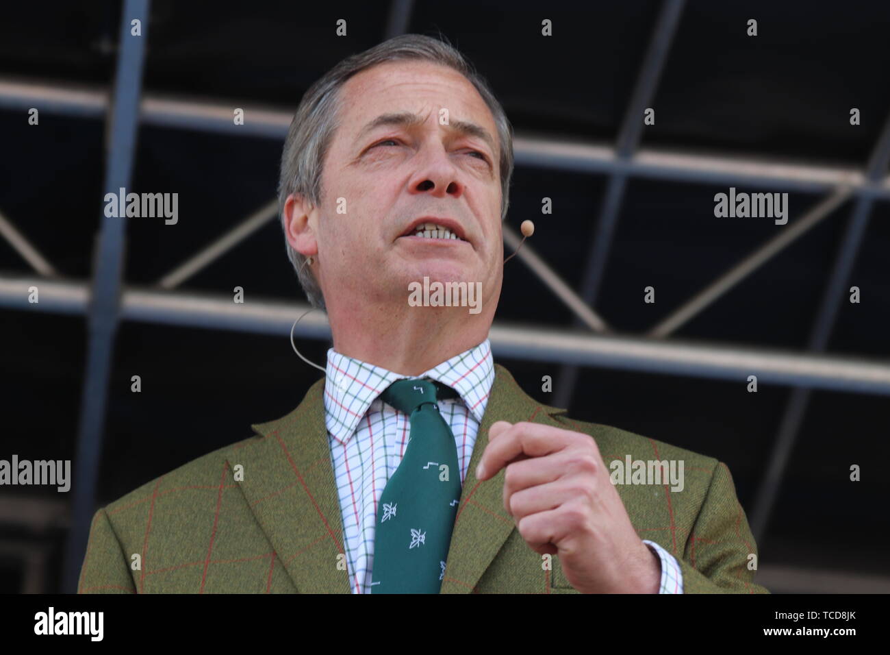 Brexit Nigel Farage, chef du parti à un Brexit Ann Widdecombe rallye parti aujourd'hui à Chester avec Nigel Farage : où : Chester, Royaume-Uni Quand : 06 mai 2019 Source : WENN.com Banque D'Images