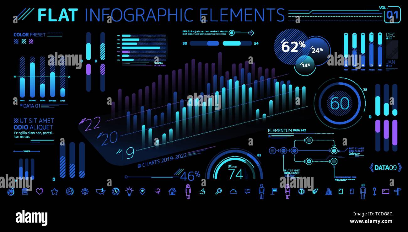 Collection d'éléments du vecteur d'Infographie Illustration de Vecteur