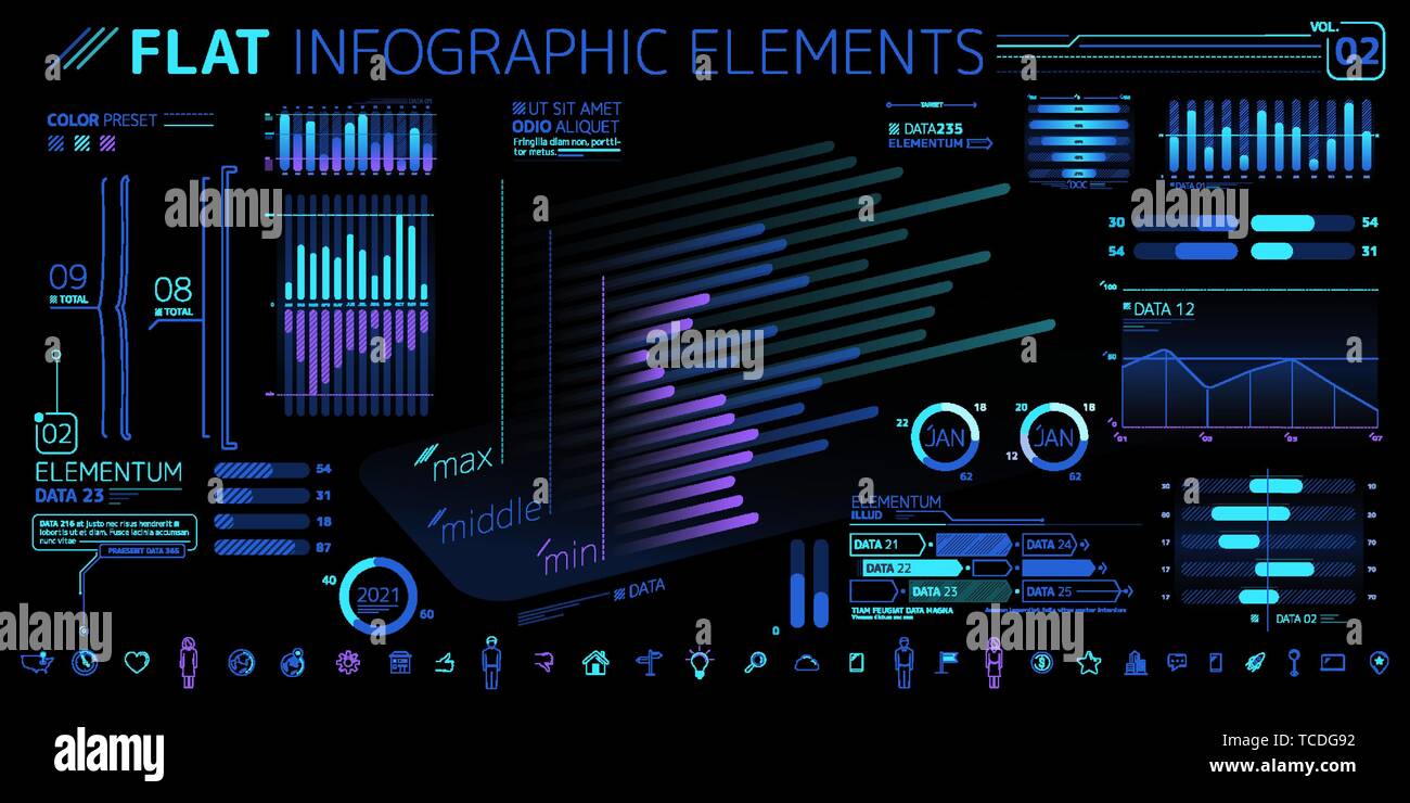 Collection d'éléments du vecteur d'Infographie Illustration de Vecteur