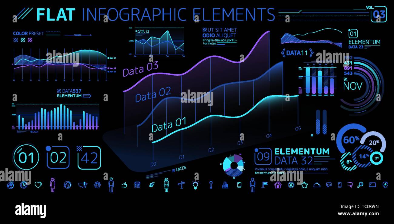 Collection d'éléments du vecteur d'Infographie Illustration de Vecteur