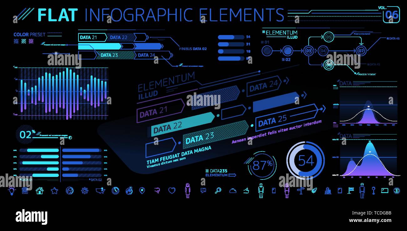 Collection d'éléments du vecteur d'Infographie Illustration de Vecteur