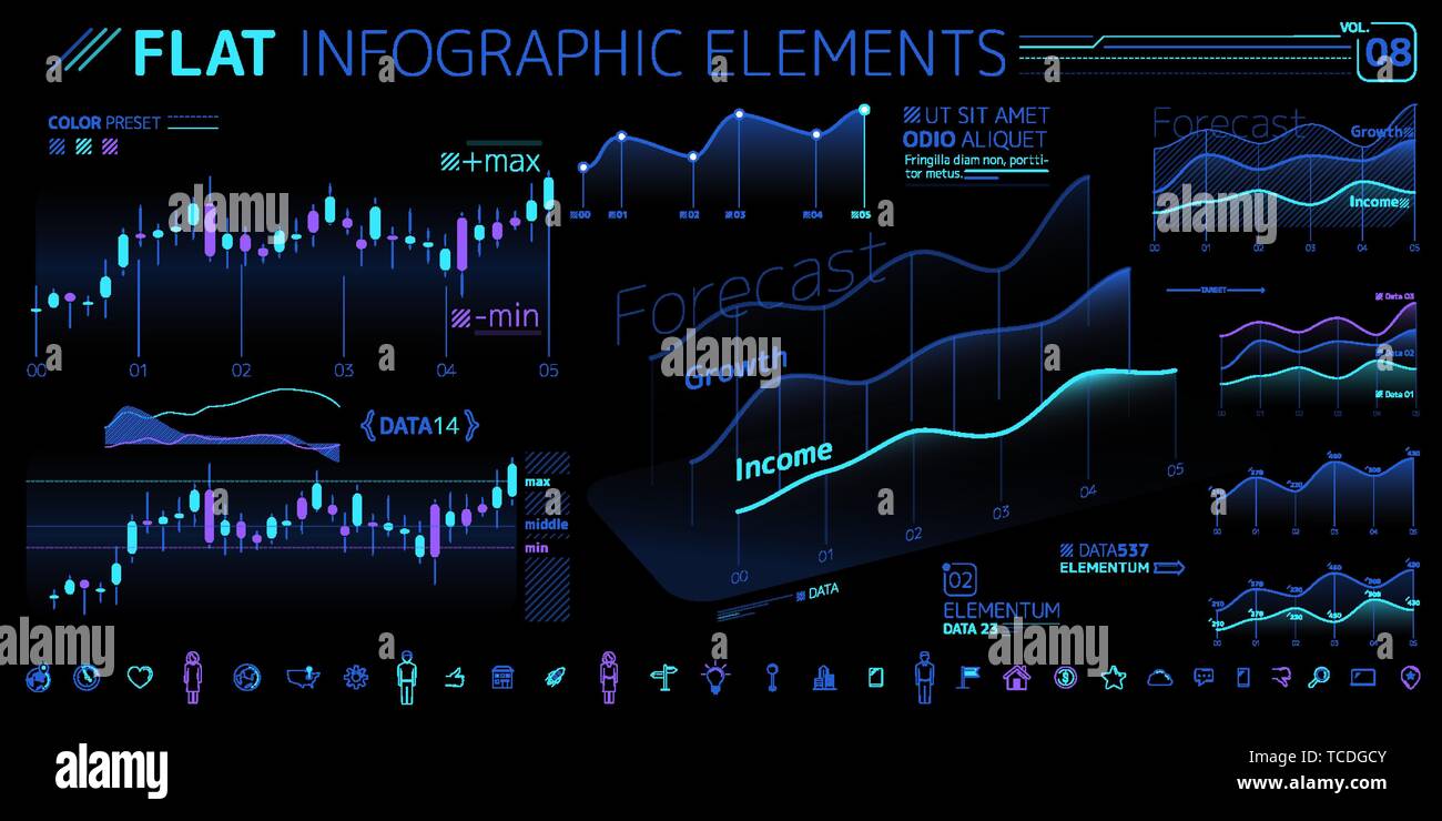 Collection d'éléments du vecteur d'Infographie Illustration de Vecteur