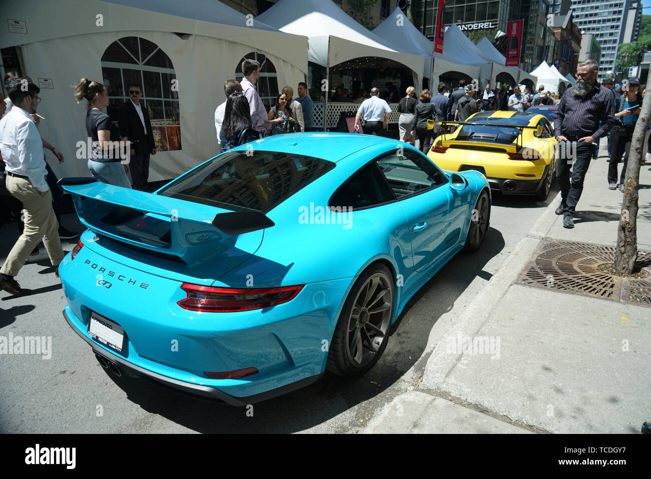 Montréal, Canada, le 6 juin, 2019.fêtes de week-end de Grand-Prix sur la rue Peel Montréal.,Quebec,Canada.Credit:Mario Beauregard/Alamy Live News Banque D'Images