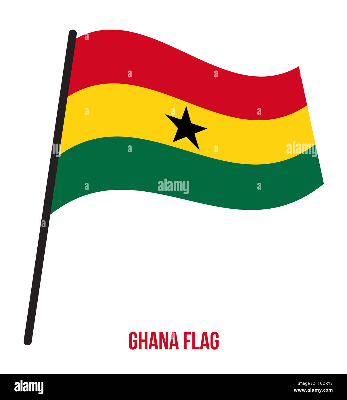 Ghana Drapeaux Vector Illustration Sur Fond Blanc Ghana Drapeau National Photo Stock Alamy