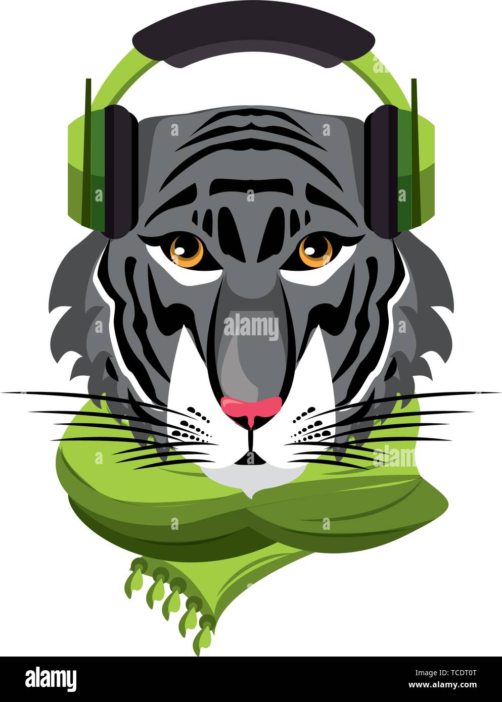 Accessoires de mode avec des animaux Cool head Illustration de Vecteur