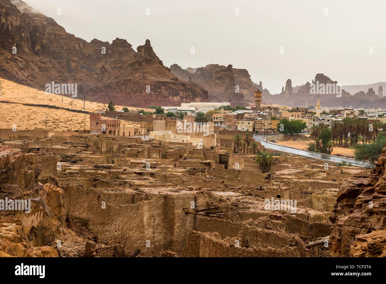 Vieille ville fantôme de Al Ula, en Arabie Saoudite Banque D'Images