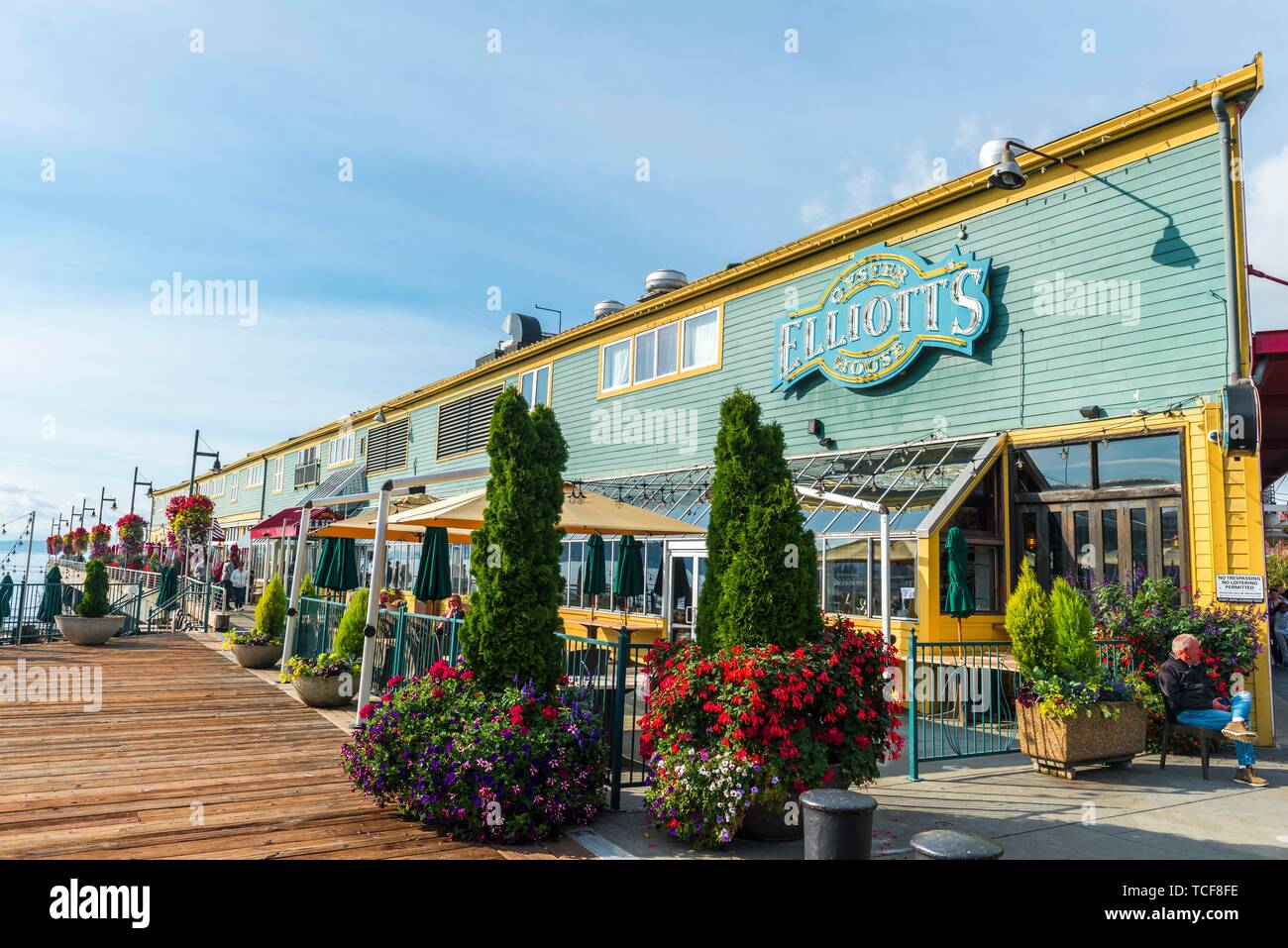 Elliott's Oyster House, restaurant, front de mer de Seattle, Seattle, Washington, USA, Amérique du Nord Banque D'Images