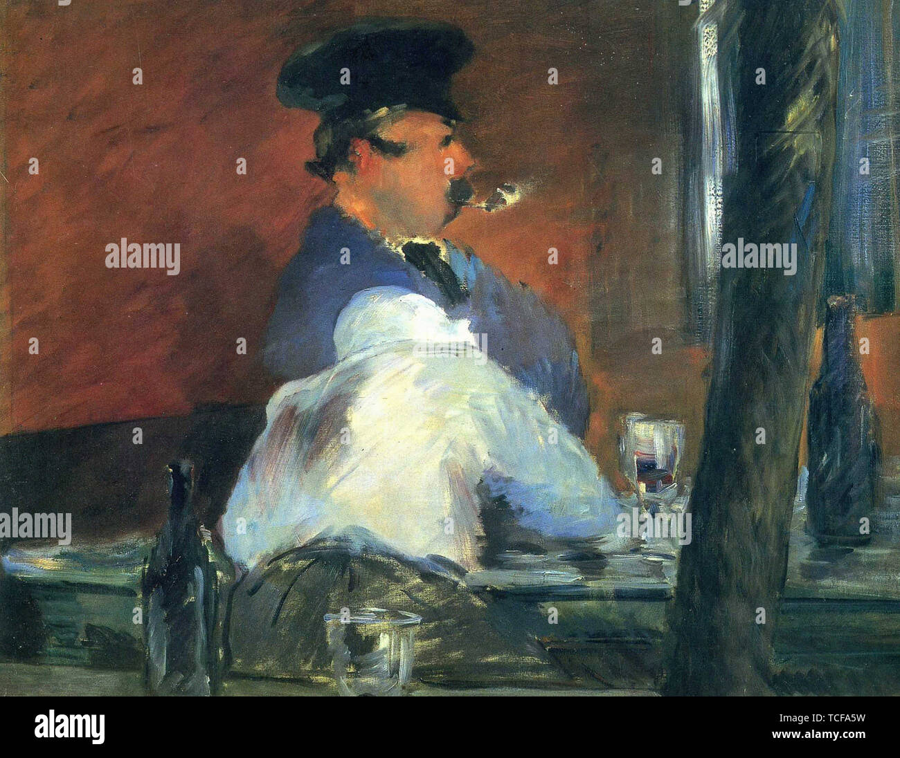 - Edouard Manet au Bar Le Bouchon C 1879 Banque D'Images