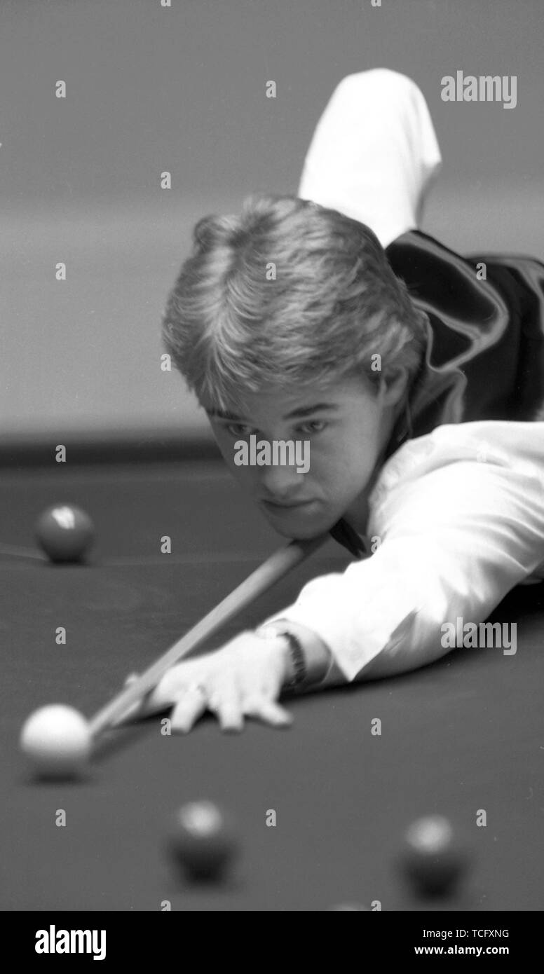 World Snooker Championship 1990 Stephen Hendry Photo par Tony Henshaw Banque D'Images