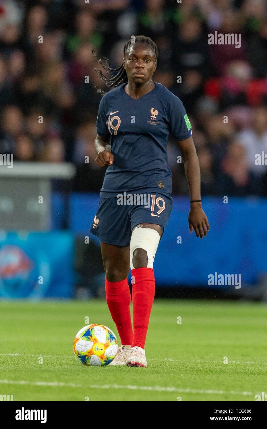 Paris France. 7 juin 2019. Griedge Mbock Bathy France pendant la Coupe du Monde feminine de la fifa France 2019 match du groupe A entre la France de la Coree du Sud