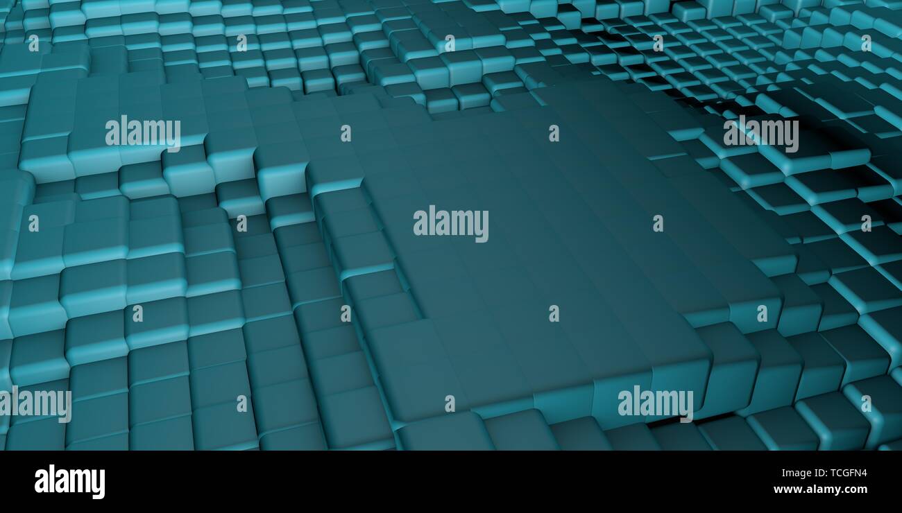 Résumé Contexte La structure isométrique Art Cube Banque D'Images