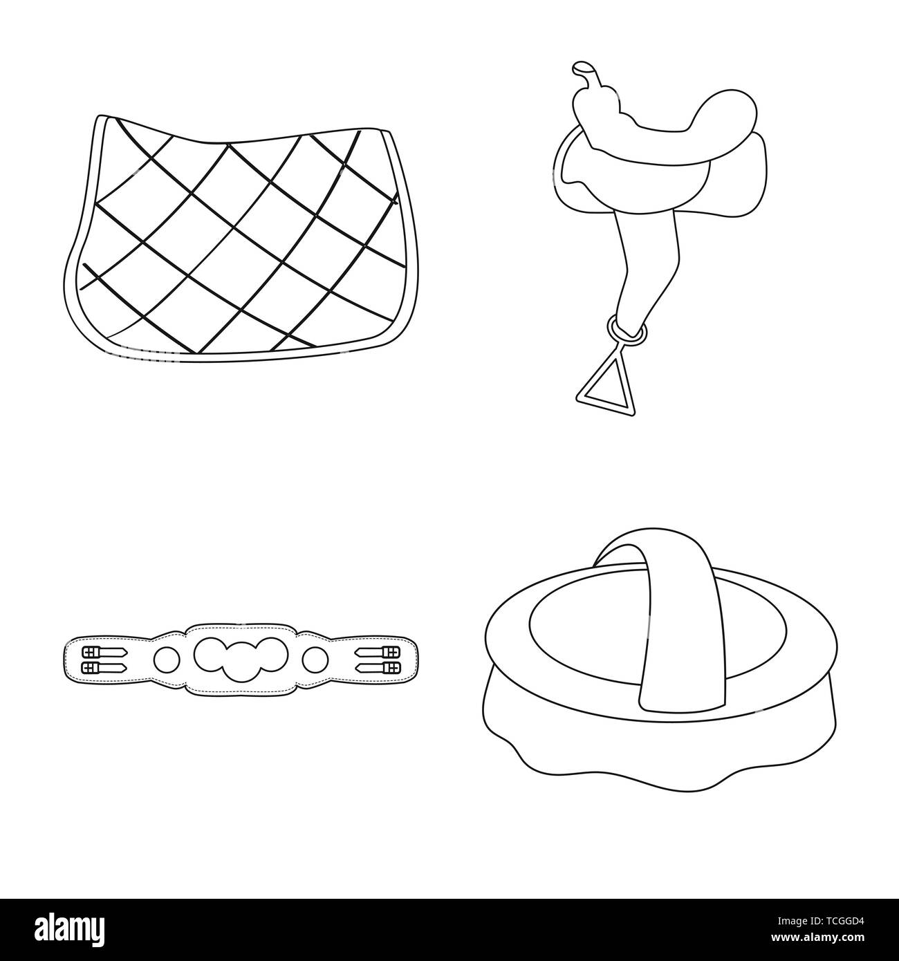 Conception de vecteur centre équestres signe. L'ensemble de l'icône et vecteur de stock. Illustration de Vecteur