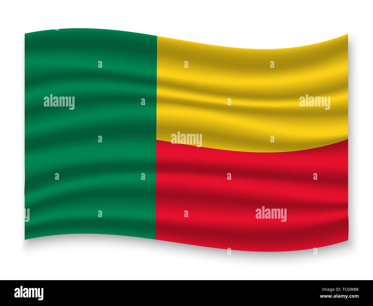Waving Flag 3D du Bénin . Modèle pour votre conception Illustration de Vecteur Waving Flag 3D du Bénin . Modèle pour votre conception Illustration de Vecteur