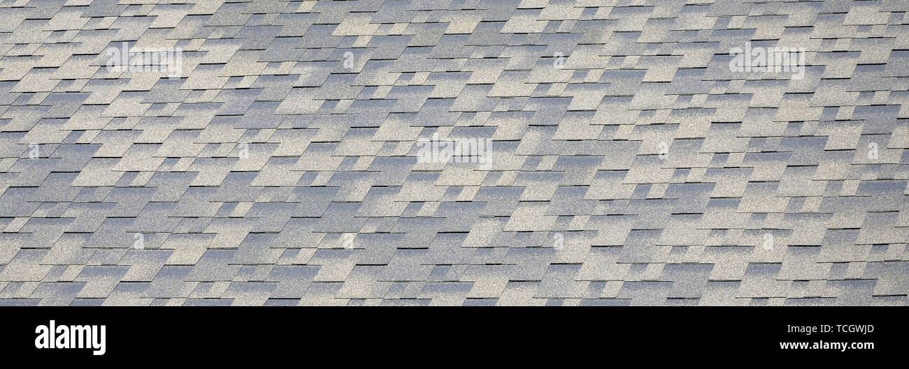 Les bardeaux de toiture bitume souple de surface. Mosaïque d'arrière ...