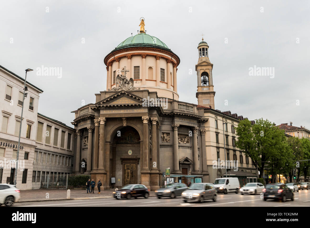 Bergame, Italie. La chiesa di Santa Maria Immacolata delle Grazie (Sainte Marie Immaculée de la grâce), une église néo-classique dans le quartier de Porta Nuova Banque D'Images