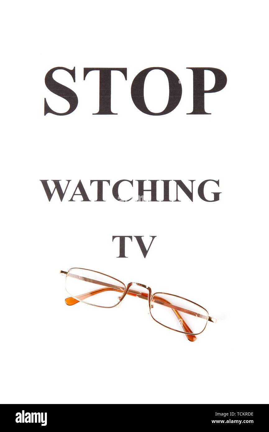 La vue graphique de test avec des lunettes close-up Banque D'Images