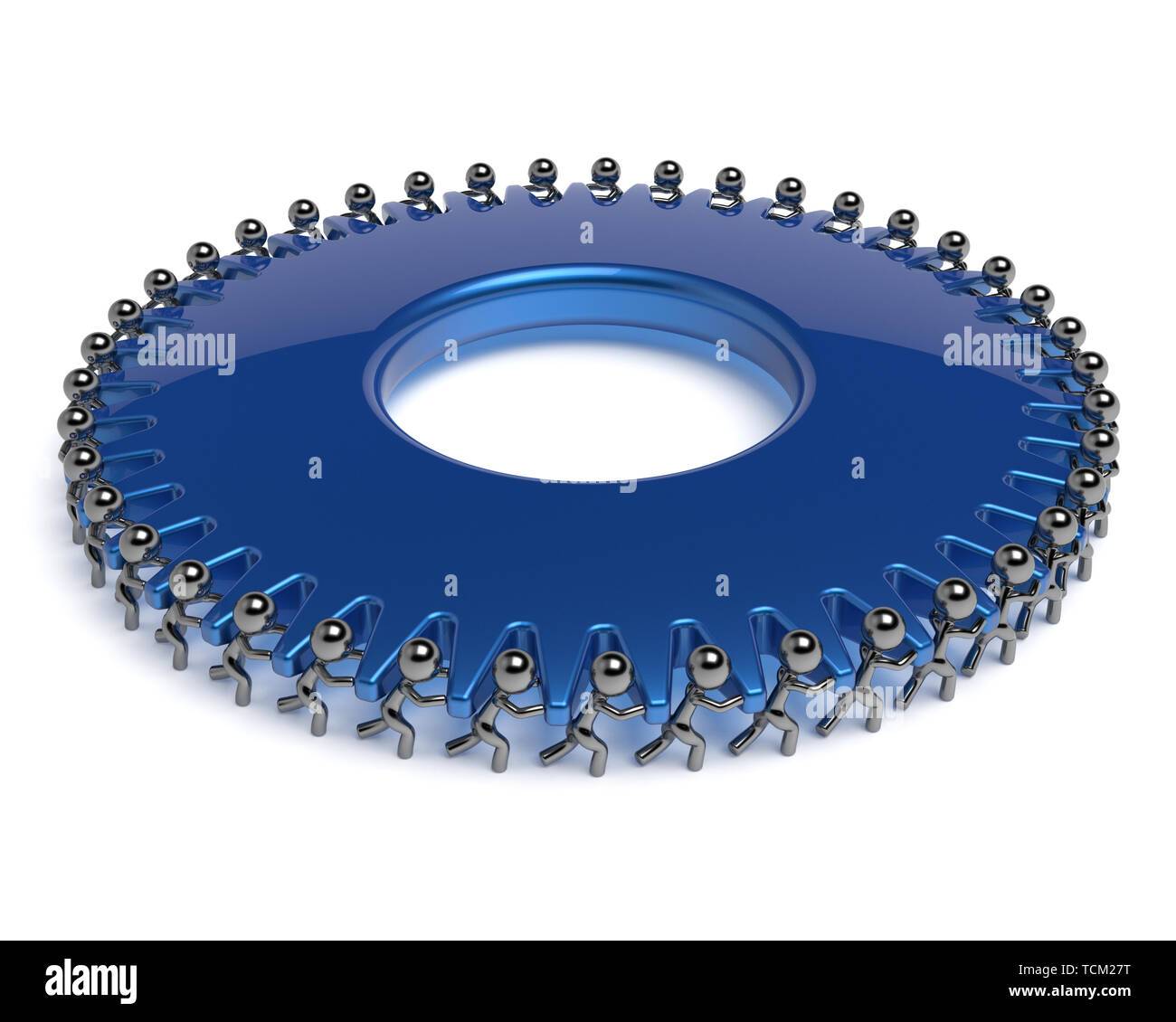 Partenariat Un travail d'engrenage des processus d'affaires de la boîte de vitesses de la roue tournant hommes fort ensemble. Le travail de l'équipe de main-d'œuvre de la coopération de l'activisme communautaire huma Banque D'Images
