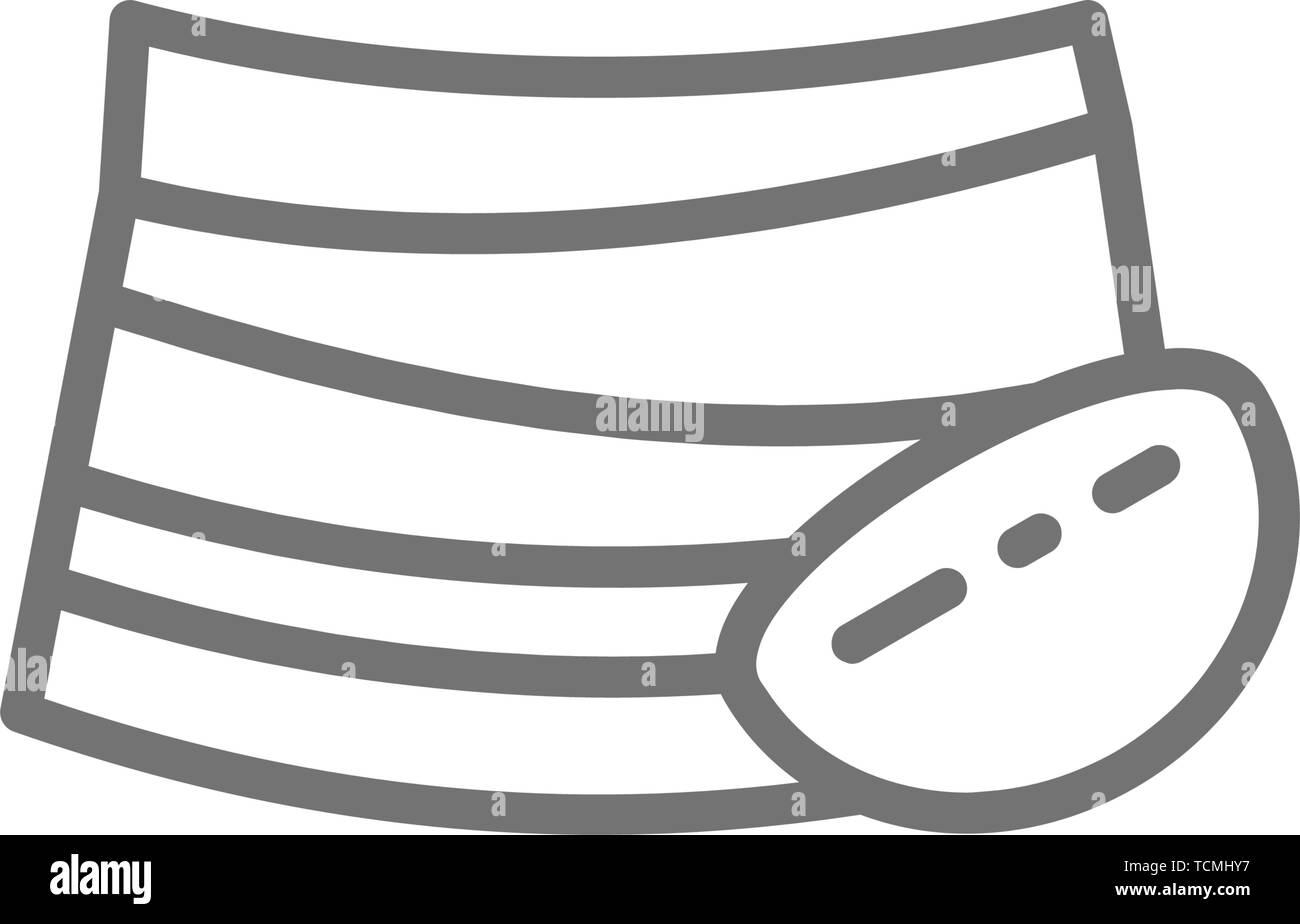 Ceinture cosaque ukrainien national, l'icône de la ligne de vêtements. Illustration de Vecteur