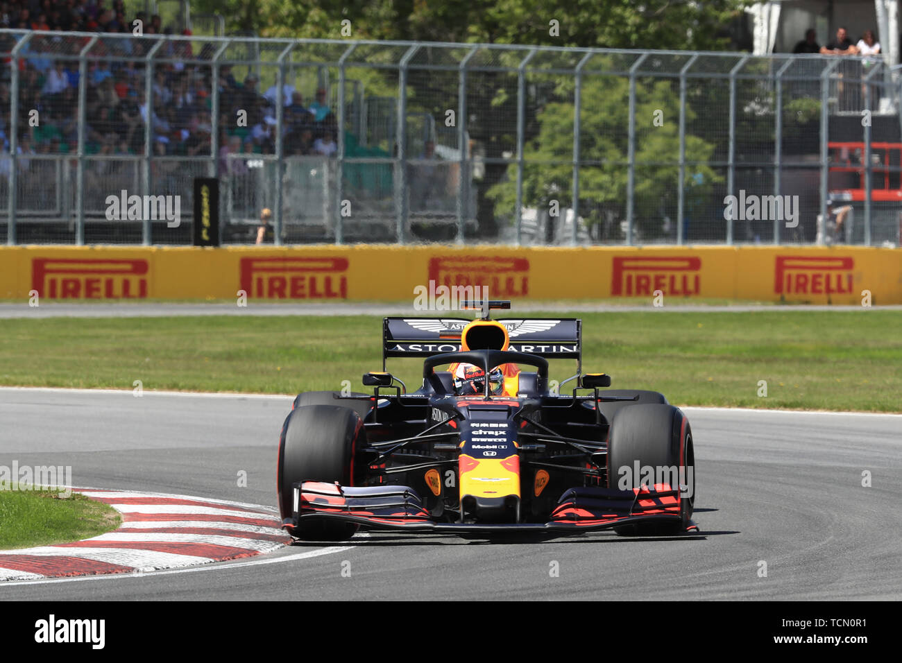 8 juin 2019, Circuit Gilles Villeneuve, Montréal, Québec, Canada ; Formule 1 Grand Prix du Canada, séances de qualification ; Aston Martin Red Bull Racing, Max Verstappen Banque D'Images