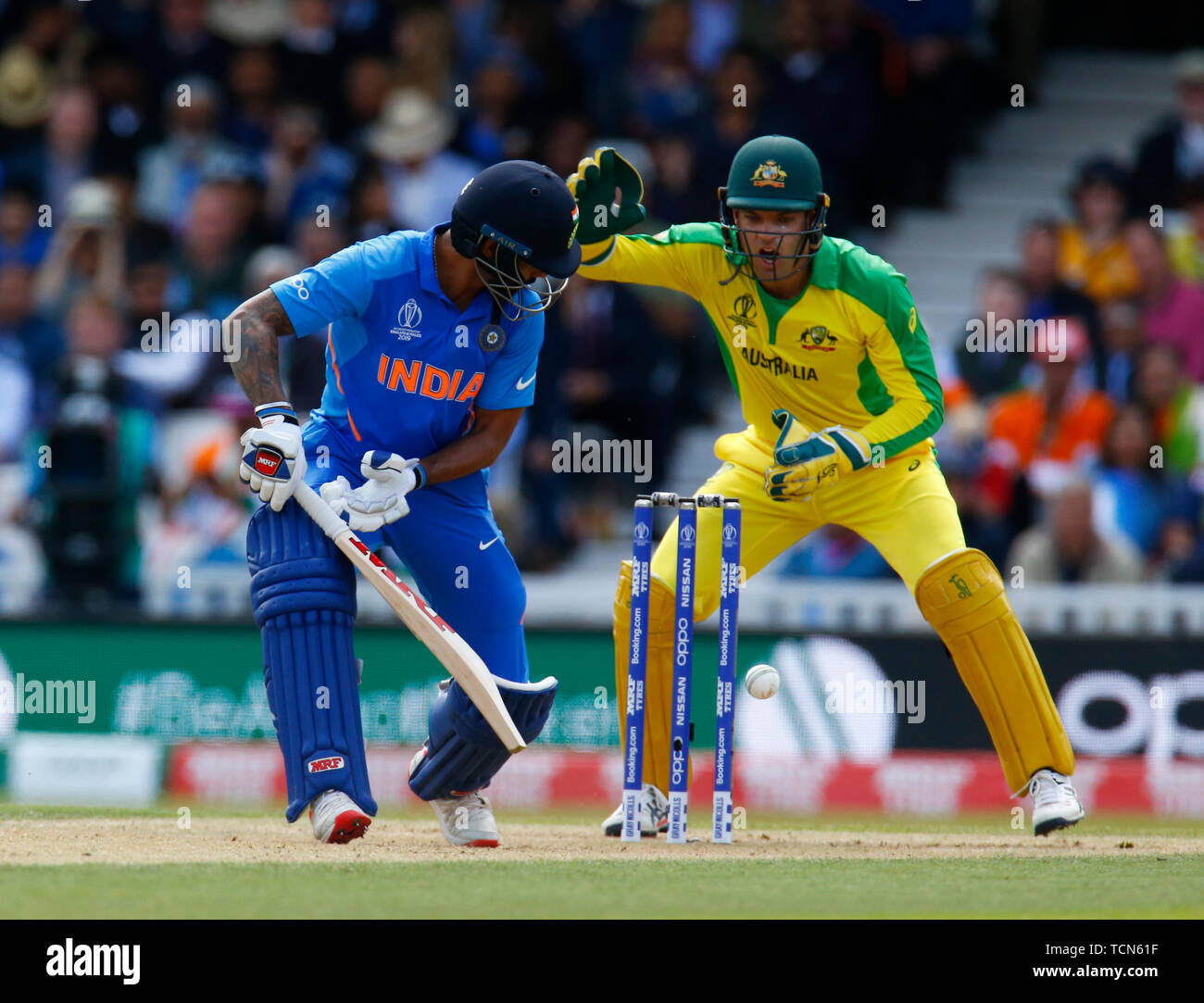 Londres, Royaume-Uni. 9 juin, 2019. Shikhar Dhawan en Inde pendant la Coupe du Monde de Cricket ICC entre l'Inde et l'Australie à l'Oval Stadium le 09 juin 2019 à Londres, en Angleterre. Action Crédit : Foto Sport/Alamy Live News Banque D'Images
