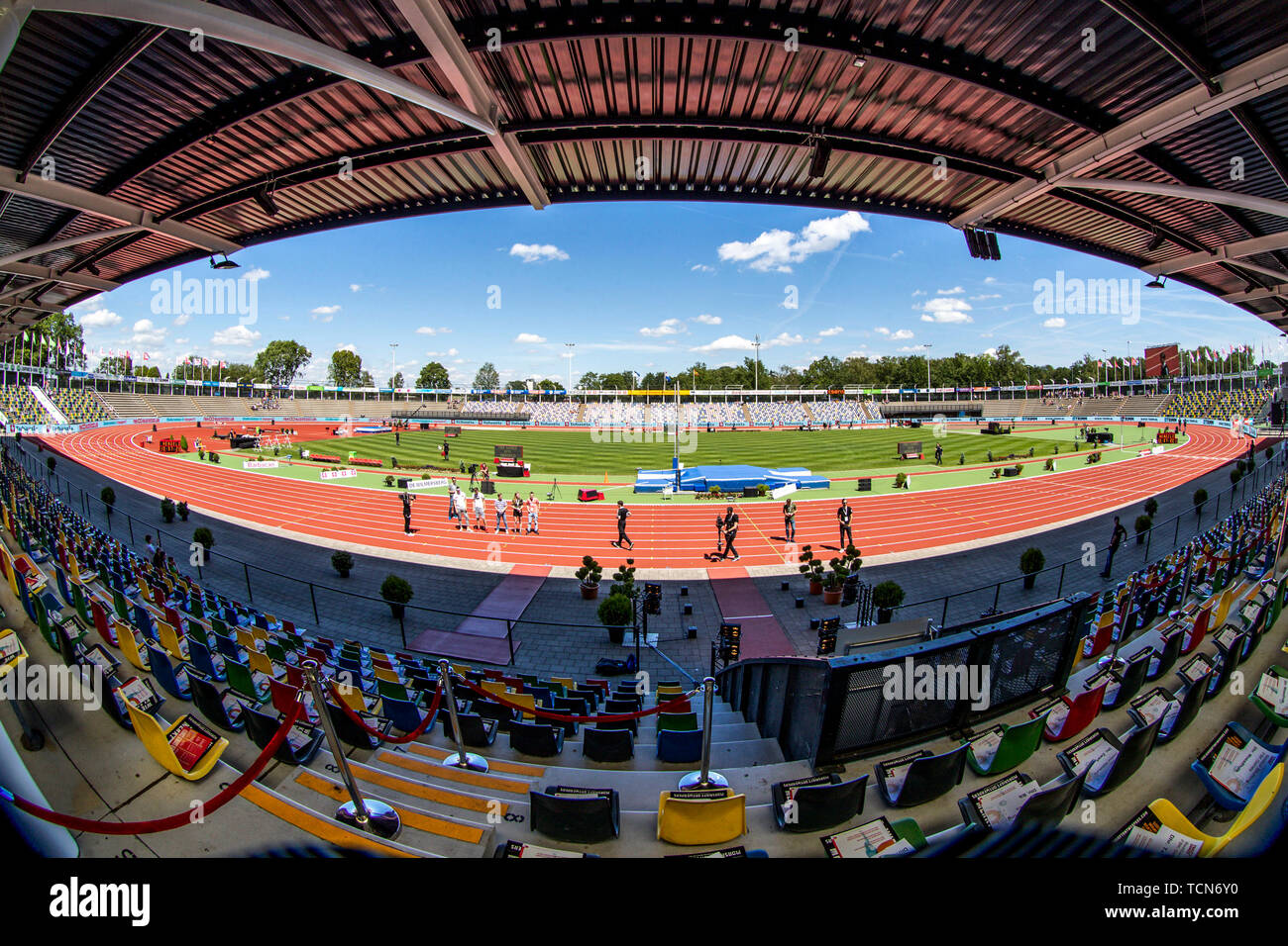 Hengelo, Pays-Bas. 09Th Juin, 2019. HENGELO, 09-06-2019, Fanny Blankers Koen Stadion, l'athlétisme. Aperçu du stade avant la FBK games 2019 : Crédit Photos Pro/Alamy Live News Banque D'Images