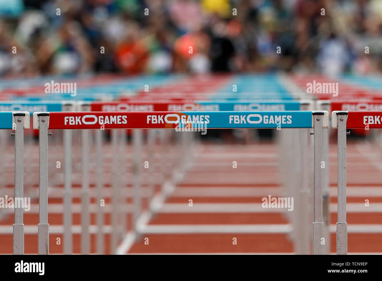 Hengelo, Pays-Bas. 09Th Juin, 2019. HENGELO, 09-06-2019, Fanny Blankers Koen Stadion, athlétisme. haies durant la FBK games 2019 : Crédit Photos Pro/Alamy Live News Banque D'Images