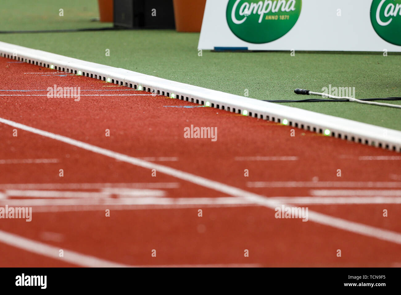 Hengelo, Pays-Bas. 09Th Juin, 2019. HENGELO, 09-06-2019, Fanny Blankers Koen Stadion, l'athlétisme. feux de stimulation au cours de la FBK games 2019 : Crédit Photos Pro/Alamy Live News Banque D'Images