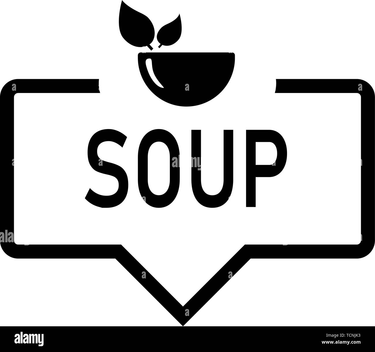 Bulle soupe Icône web illustration logo bannière Illustration de Vecteur
