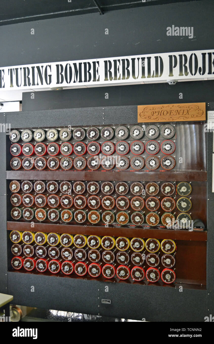 La Bombe de Turing Reconstruire le projet à Bletchley Park, Milton Keynes, Buckinghamshire, UK Banque D'Images