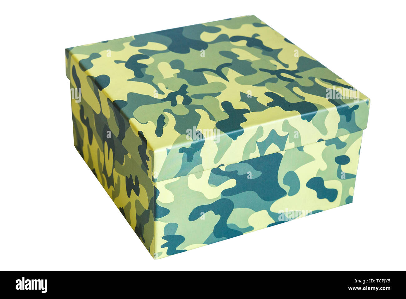 Boîte-cadeau en coloration de camouflage. Boîte-cadeau de camouflage. Un  cadeau pour un homme militaire Photo Stock - Alamy