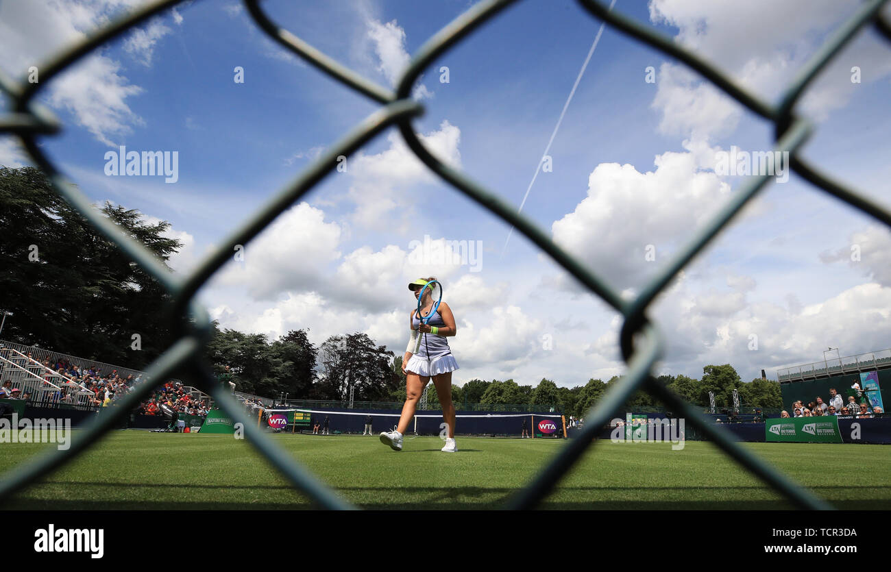 Valeria Savinykh pendant deux jours de la vallée de la nature ouvert au centre de tennis de Nottingham. Banque D'Images