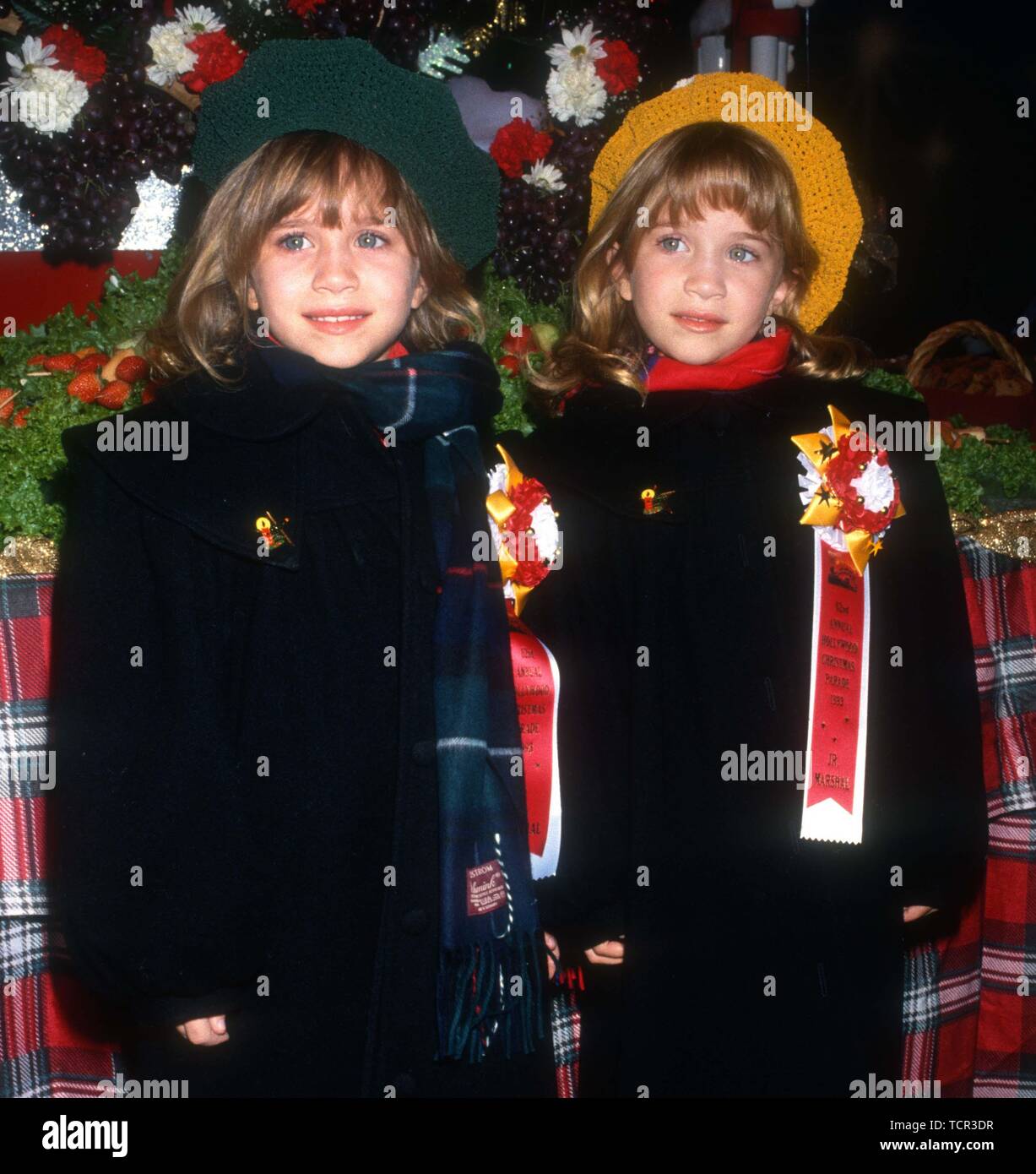 Mary-Kate Olsen et Ashley Olsen 1993 Michael Ferguson/PHOTOlink.net Banque D'Images