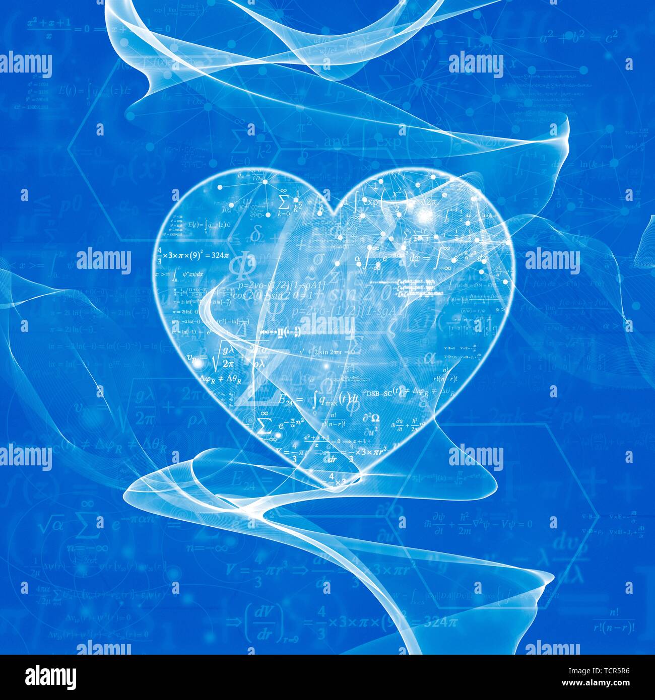 Cœur et les formules, illustration Banque D'Images