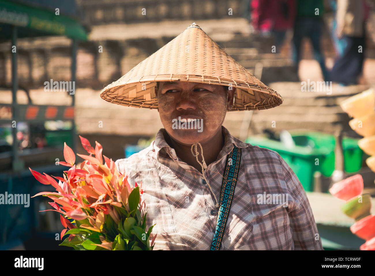 Sciences humaines de la rue au Myanmar Banque D'Images