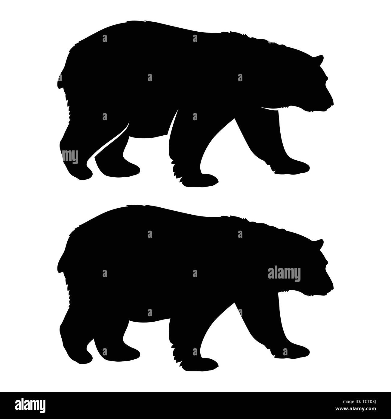 Silhouette d'ours. Vector illustration Illustration de Vecteur