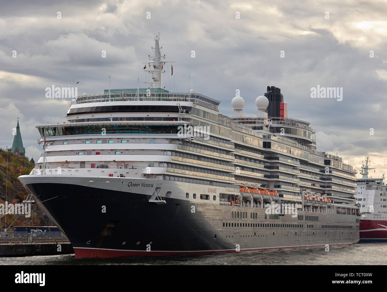 Bateau de croisière Queen Victoria à Stockholm, Suède Banque D'Images