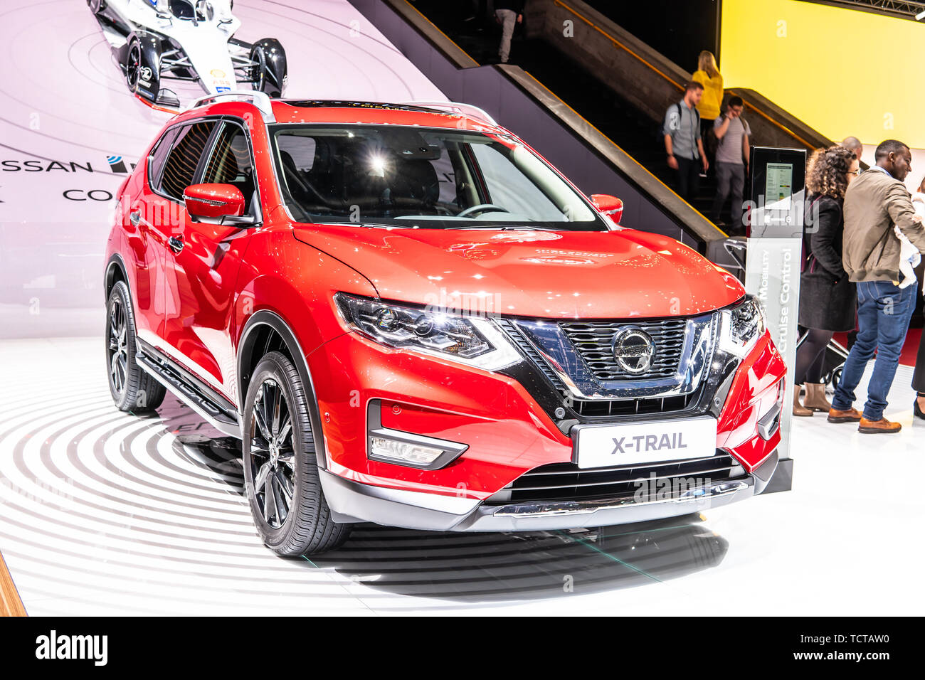 Genève, Suisse, le 07 mars 2019 Nissan X-Trail au Salon International de l'Automobile de Genève, 3e gen, crossover compact fabriqué par le Japonais Nissan Banque D'Images