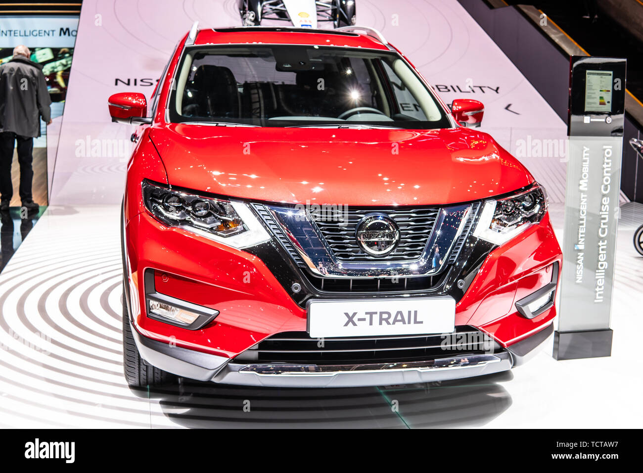 Genève, Suisse, le 07 mars 2019 Nissan X-Trail au Salon International de l'Automobile de Genève, 3e gen, crossover compact fabriqué par le Japonais Nissan Banque D'Images