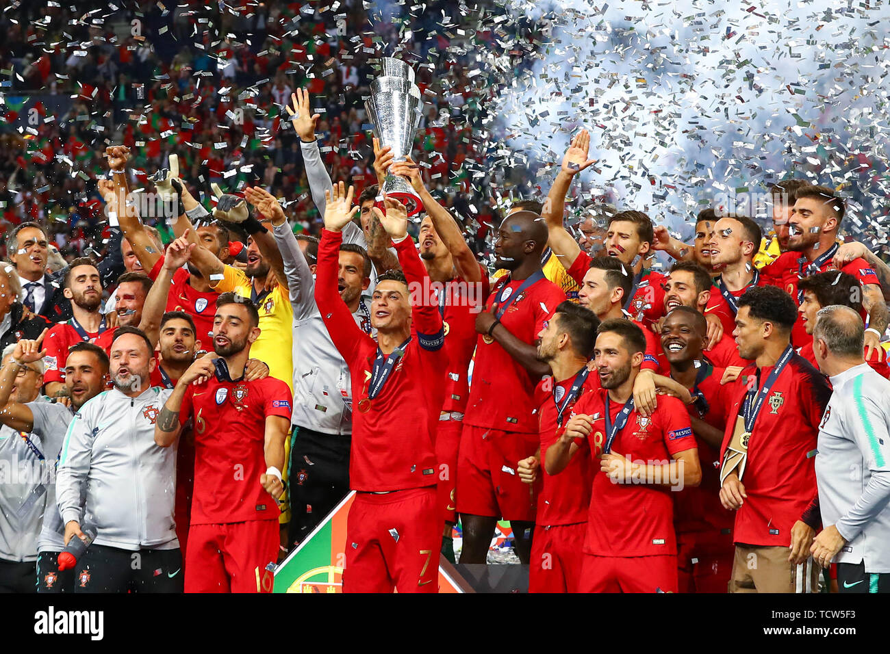 9 juin 2019 Porto, Portugal Finale Ligue de Soccer Nations Portugal/Pays-Bas  Portugal remporte la Ligue des Nations Unies Photo Stock - Alamy