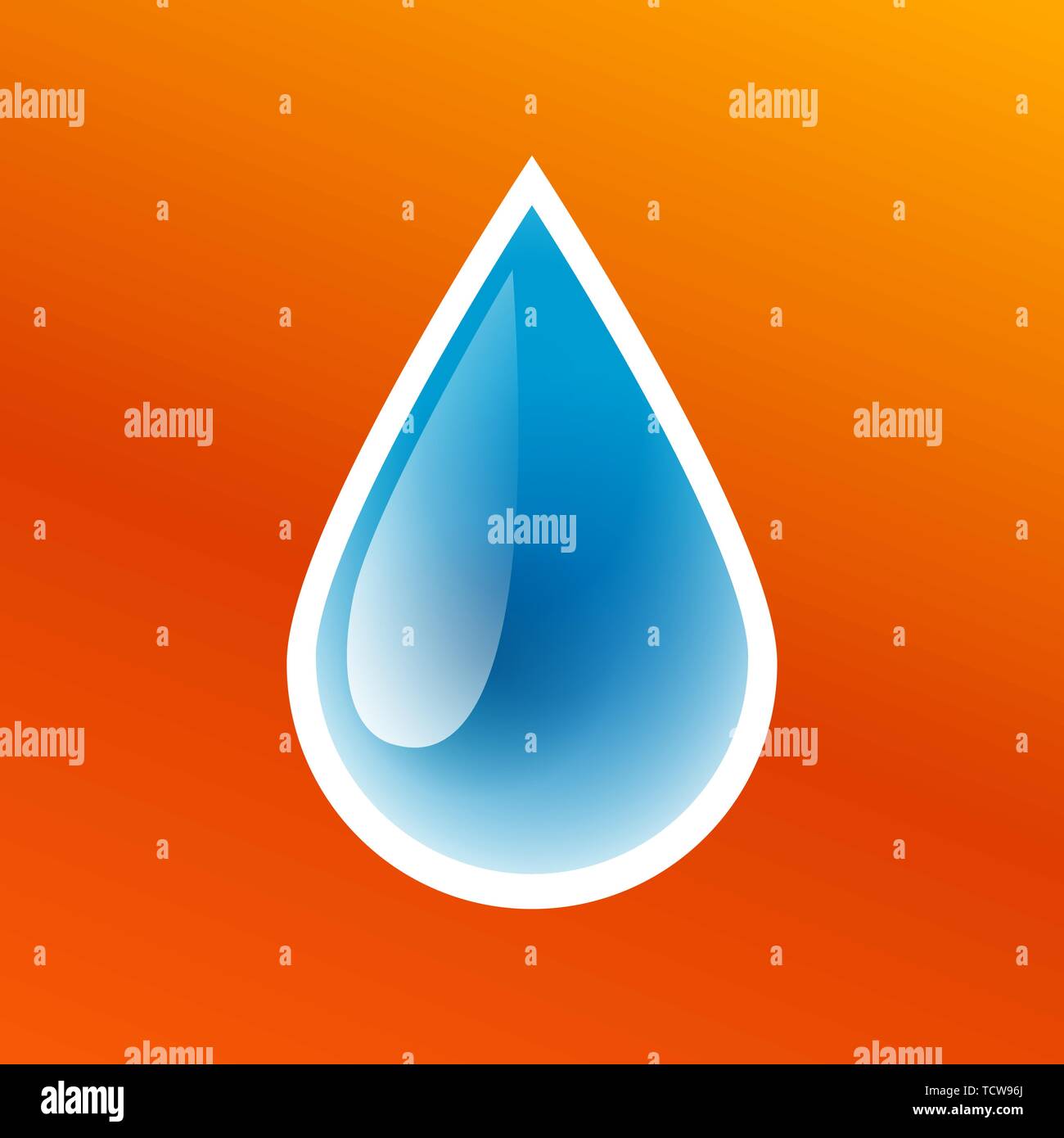 Blue Drop de l'icône de l'eau pure propre, lave-isolé, autocollant aqua fresh droplet, vector illustration. Illustration de Vecteur