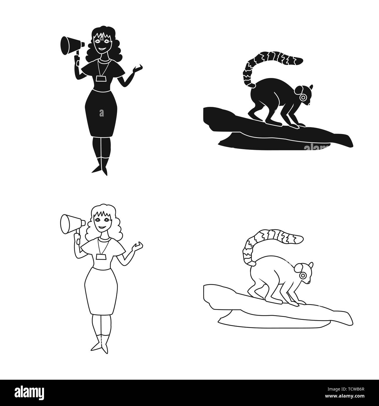 Vector illustration de la nature et de l'icône de plaisir. Ensemble de la nature et de l'icône vecteur de divertissement de stock. Illustration de Vecteur