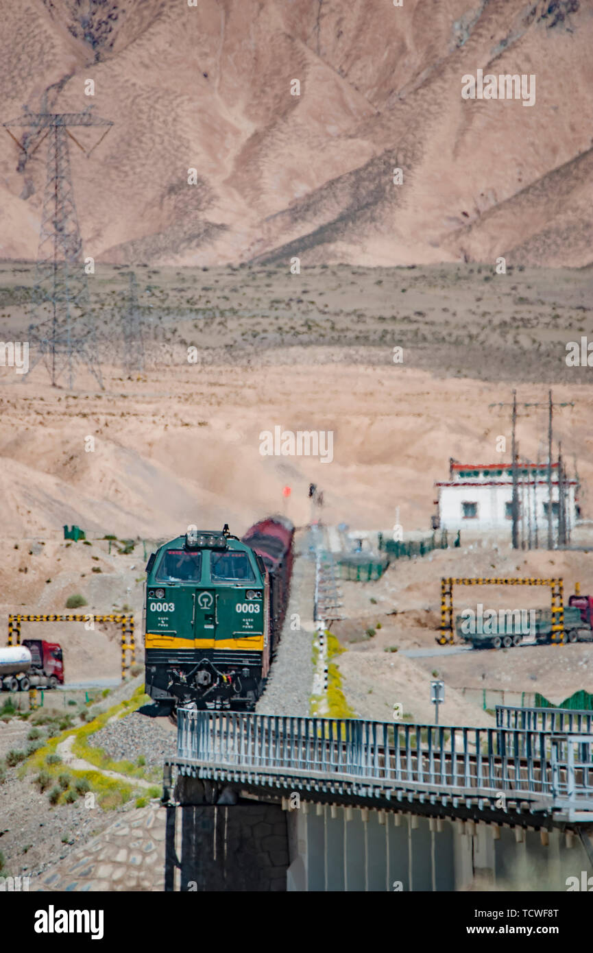 Chemin de fer qinghai-Tibet Banque D'Images