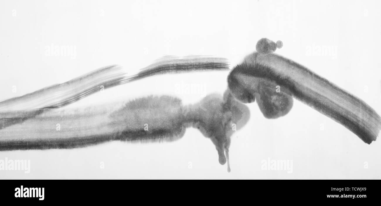 Chinese style abstract art fond texture pinceau encre Banque D'Images