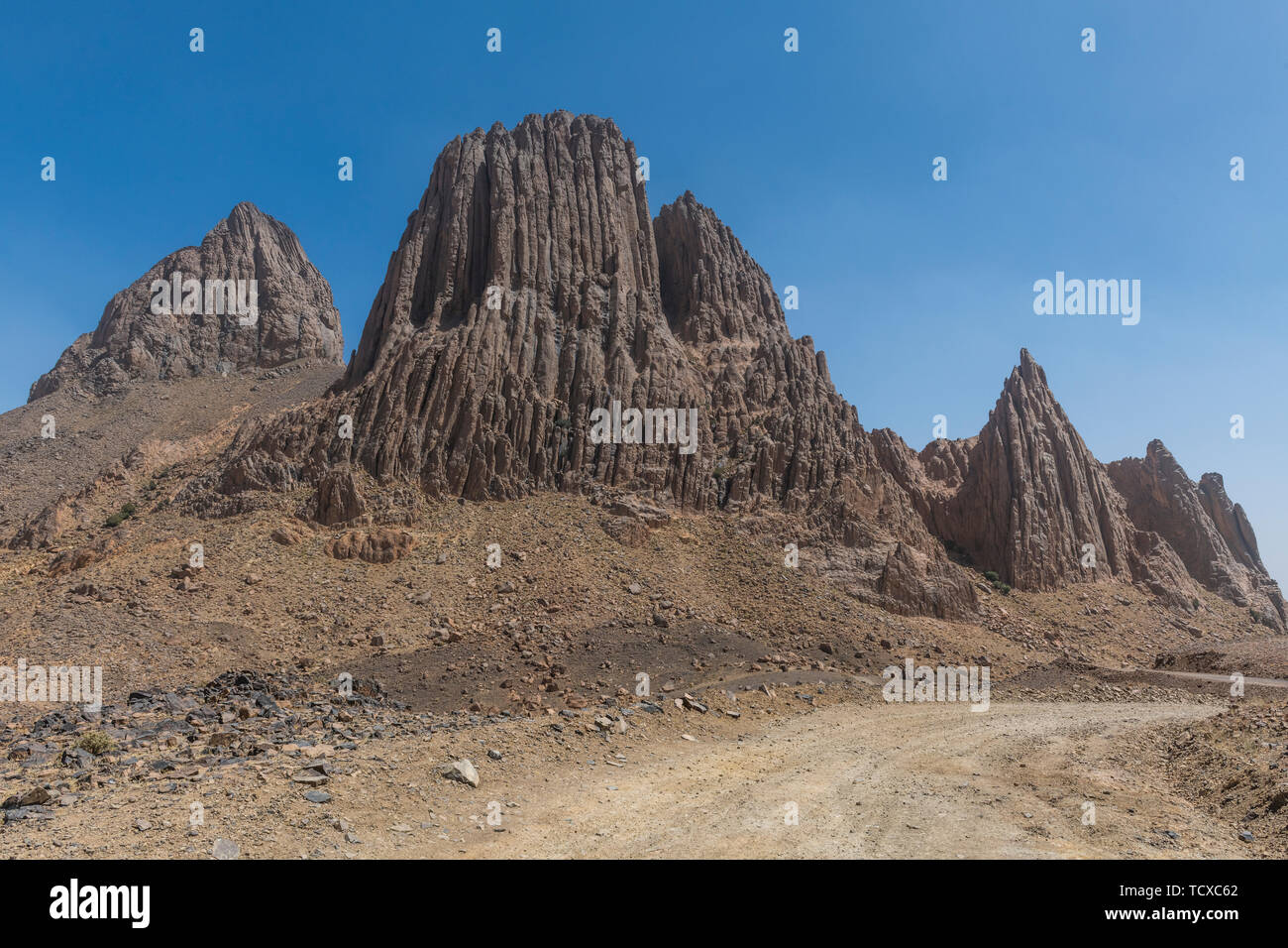 Montagnes de l'Assekrem, Tamanrasset, du Hoggar, Algérie, Afrique du Nord, Afrique Banque D'Images