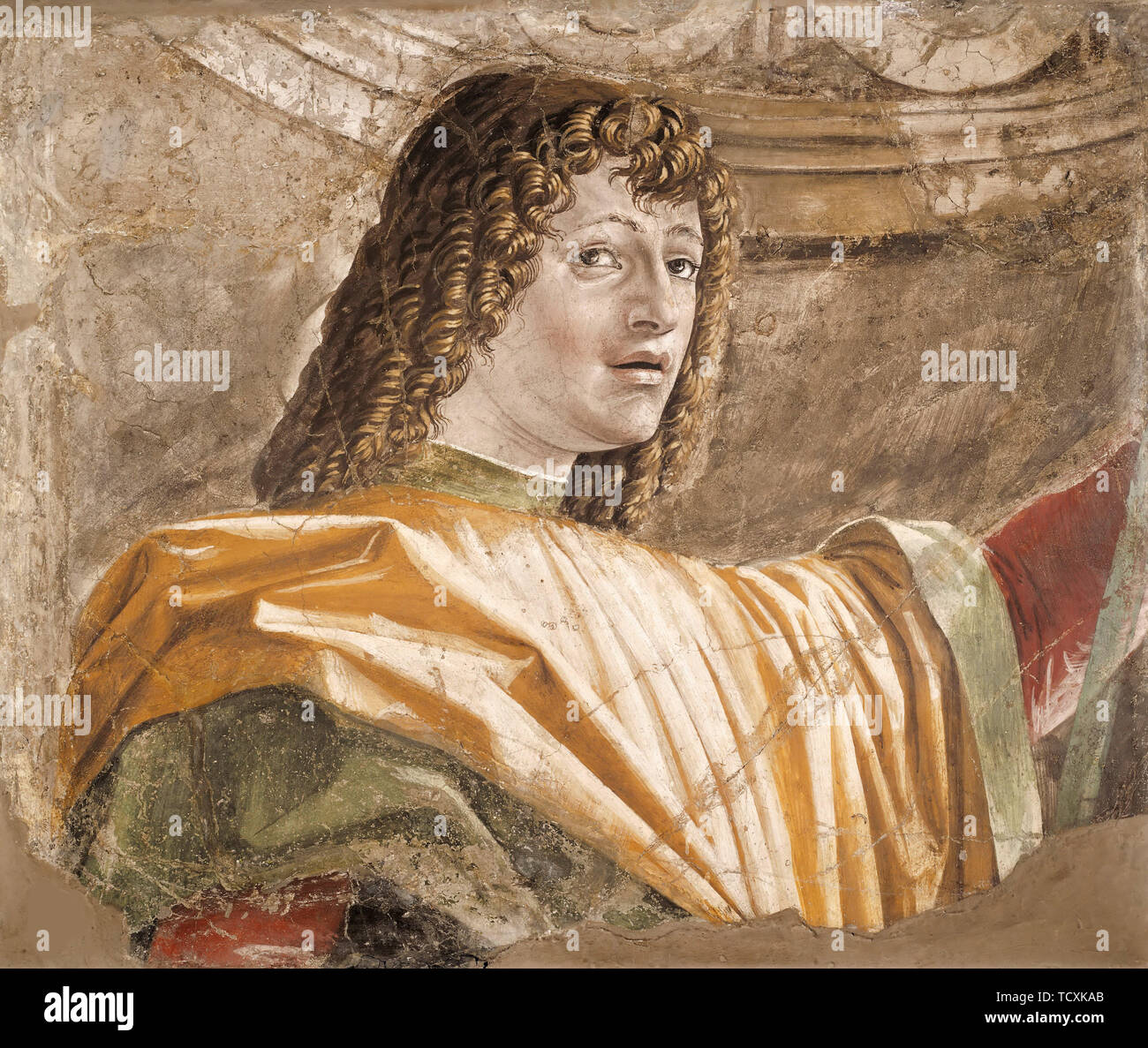 Homme avec hallebarde, 1490-1492. Créateur : Donato Bramante, (1444-1514). Banque D'Images